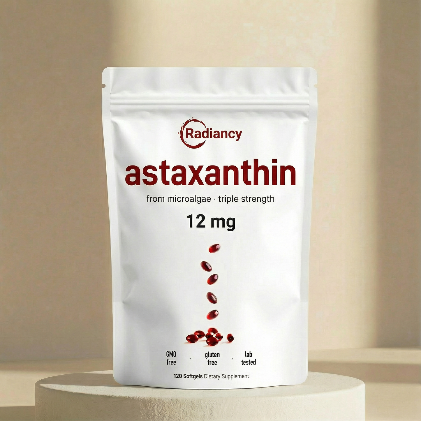 Radiancy Astaxanthin 12mg Softgel 120 Capsules - Radiancy