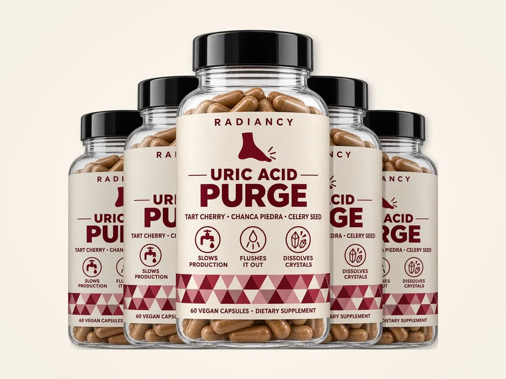 Five bottles of Radiancy Uric Acid Purge